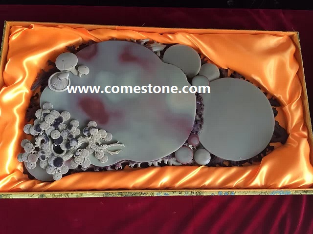 Grey Slate chinese gongfu tea tray