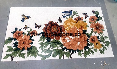 popular sale water jet marble mosaic